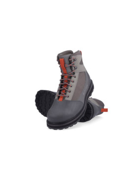Simms Tributary Boot rubber Basalt - Front and sole